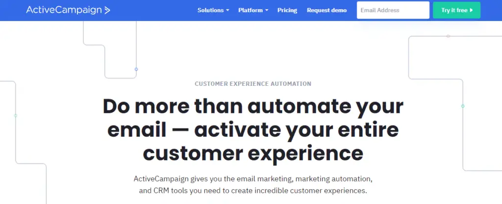 ActiveCampaign as one of  Mailchimp alternatives