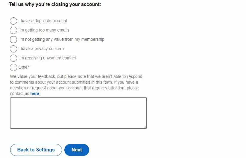 How to close your Linked account