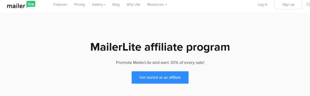 MailerLite affiliate program