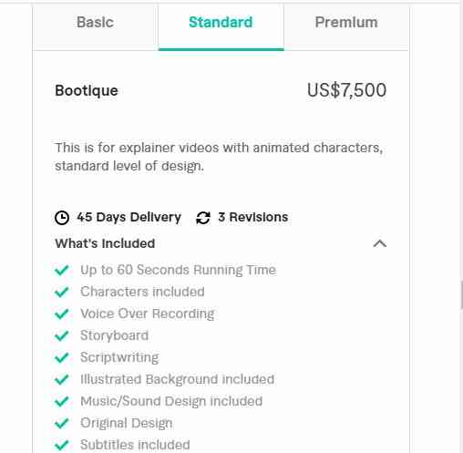 pricing plans on fiverr pro