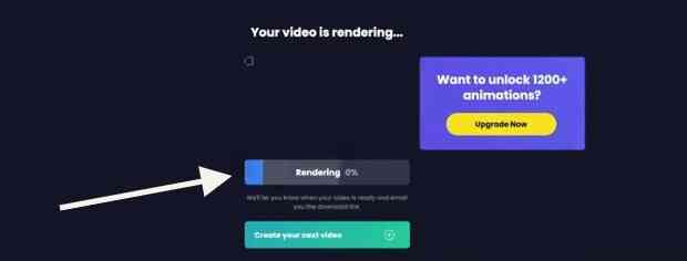 Video rendering on Viddyoze