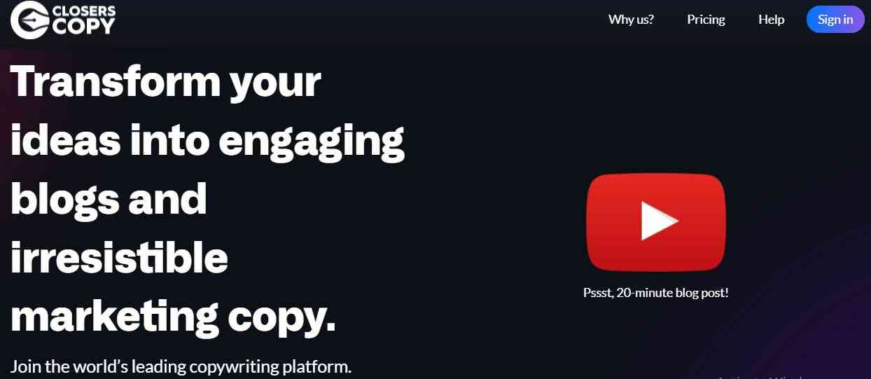 Jasper.ai vs ClosersCopy: Which Is The Best AI Writing Tool ...