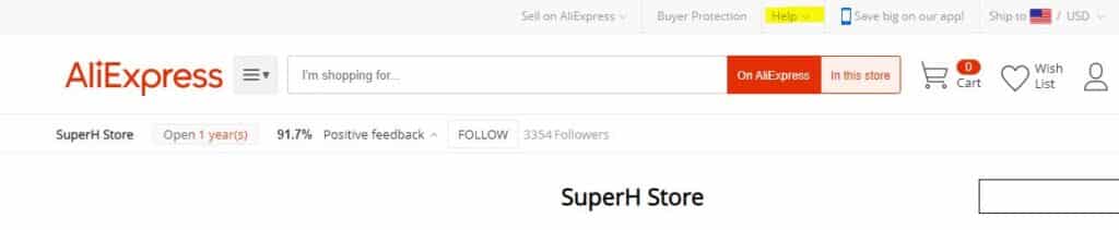 seller customer support on aliexpress