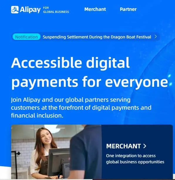 Alipay as an alternative payment on aliexpress

