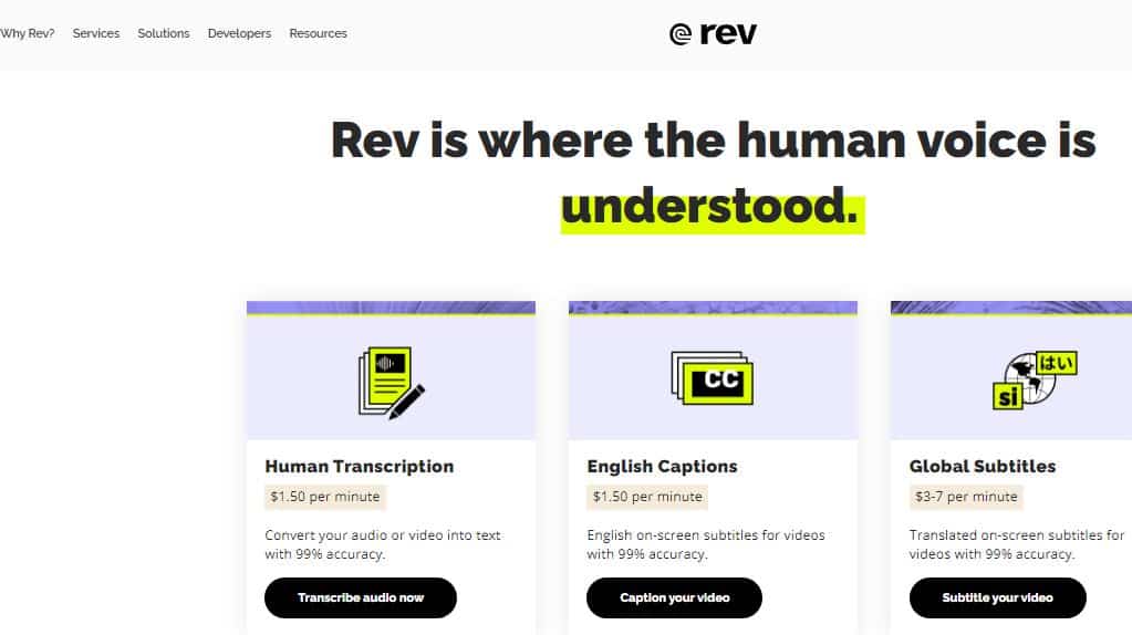 Rev.com where you make money transcribing audio files from one language to another