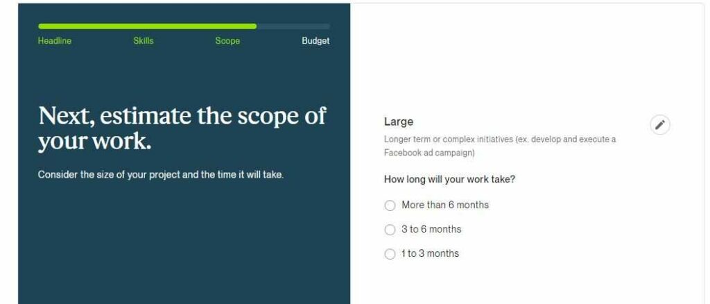 project duration on upwork