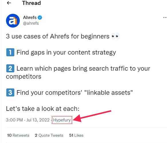 ahrefs uses hypefury