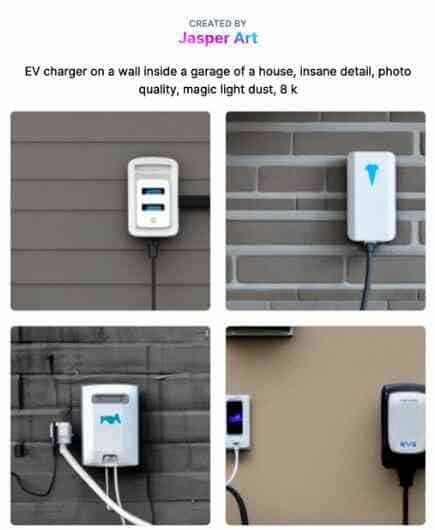 Simple EV charger created with Jasper Art