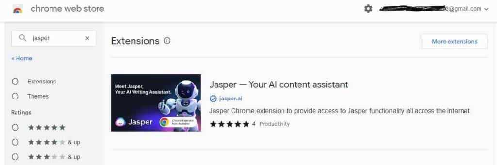 Jasper AI chrome extension