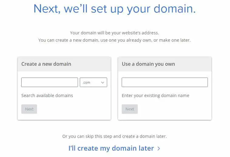 Creating a domain on bluehost