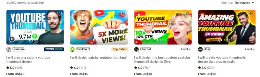 Youtube thumbnail designers on canva