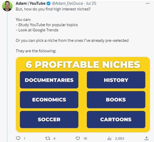 YouTube expert shares how to identify faceless YouTube niche