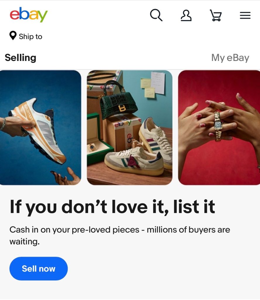 selling on ebay as a side hustle for men