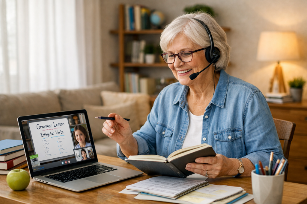 tutoring online as afun retirement job for seniors