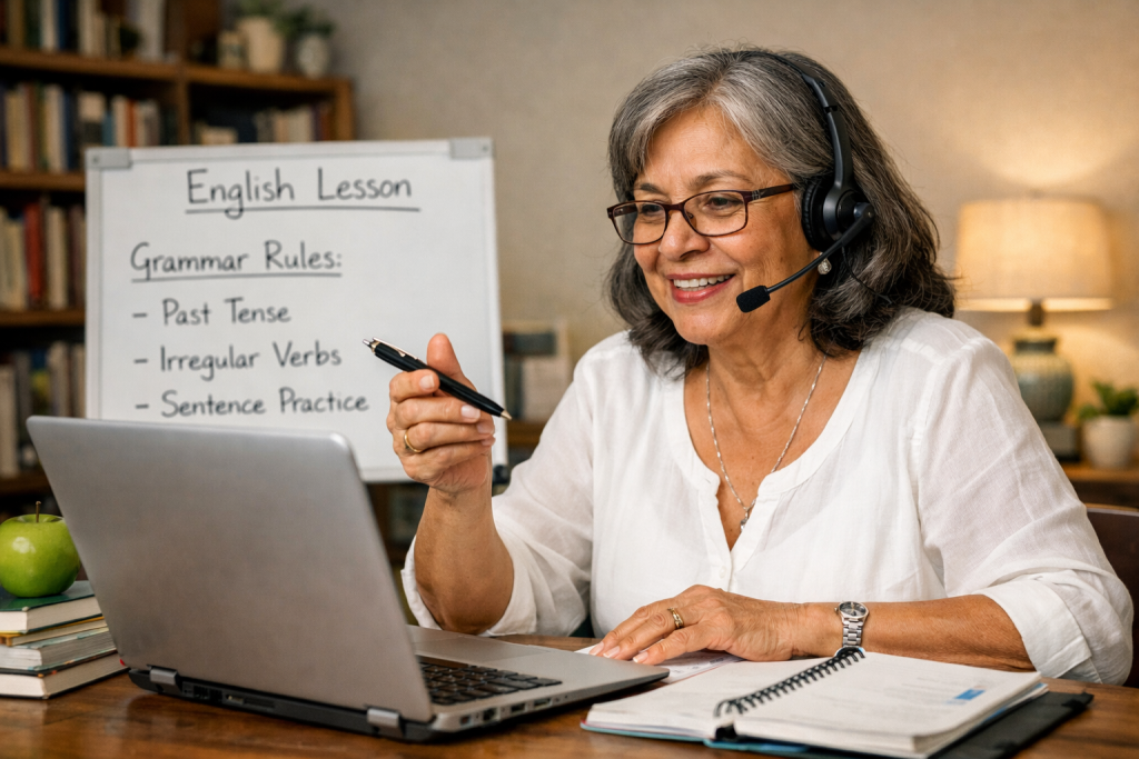 Senior tutoring online to earn extra income