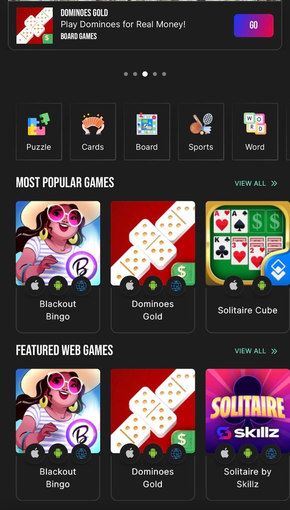 playing game on Skillz game
