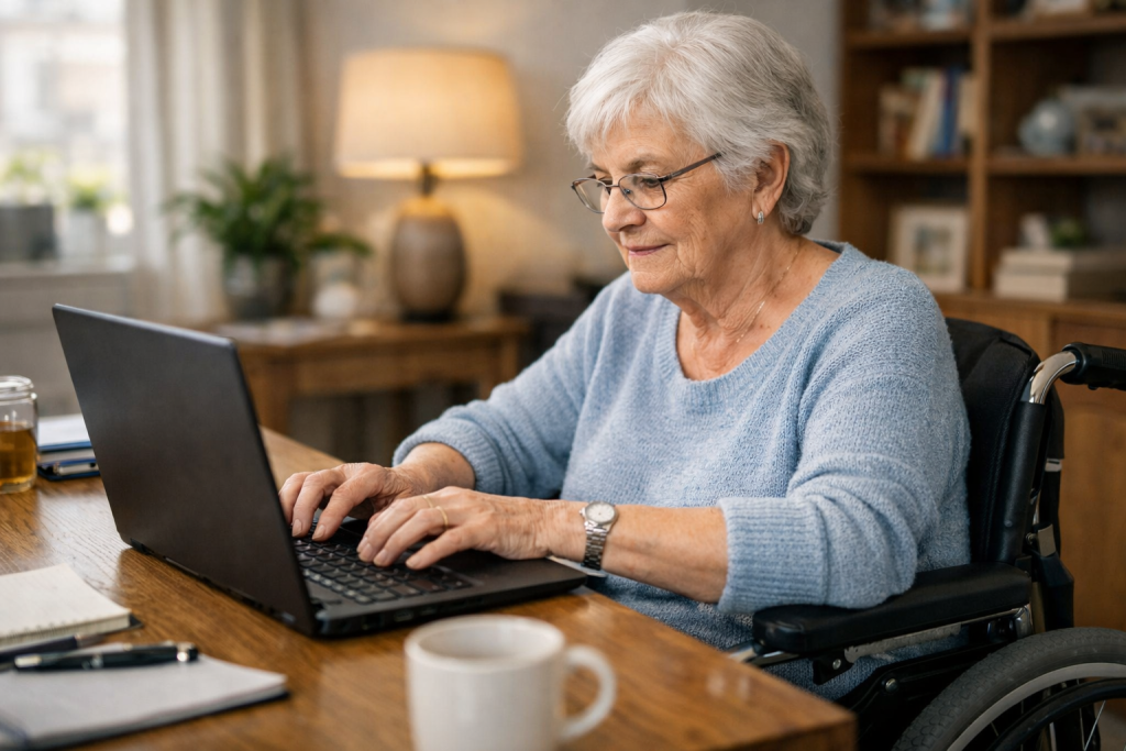 Freelance writing as a work from home job for disabled seniors in America
