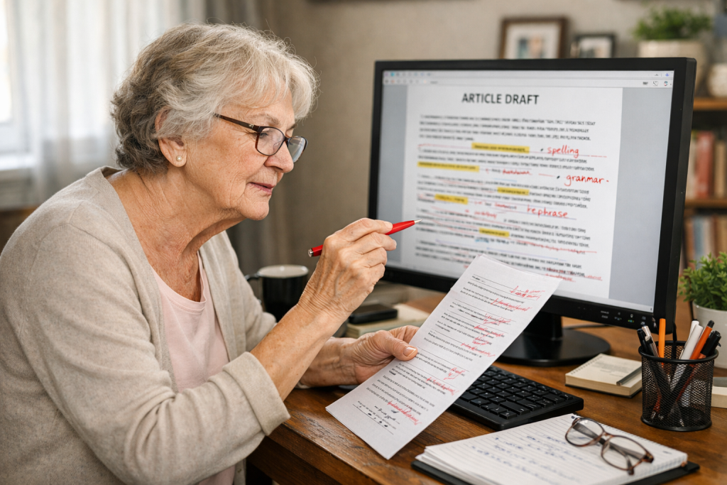 proofreading as a side gig for seniors